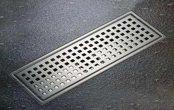 lead free Floor Drain bathroom drain 110 X 300mm Shower Waste Drainer SUS304 Bathroom Products Drain 304 Stainless Steel Floor Drainer DR078