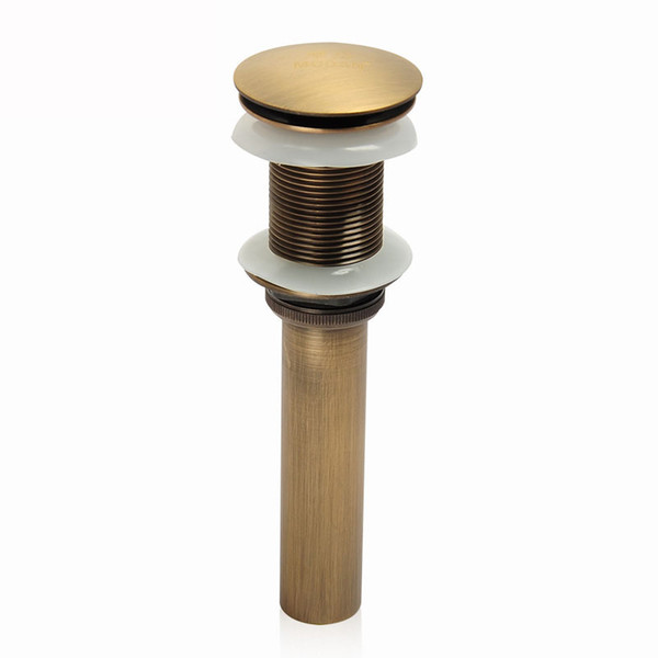 Free Shipping Antique Brass Bathroom Brass Pop Up Sink Drain Brass Pop-up Drain Without Overflow