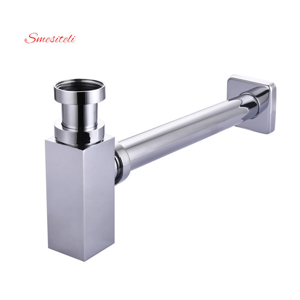 2017 Free Shipping New Arrival Chrome Brass Plumbing Traps Bathroom Cabinet Ceramic Basin Siphon Pop Up Waste P-Trap