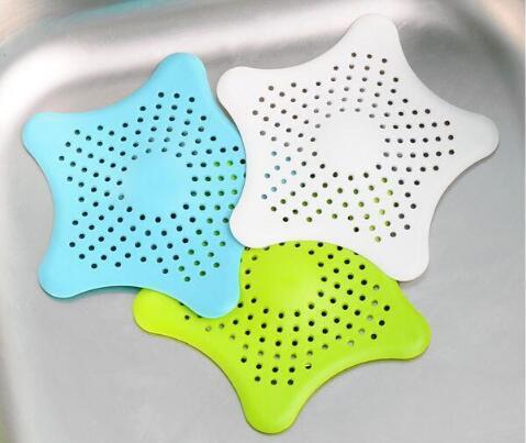 Kitchen Bathroom Sea Star Sucker Filter Sink Drain Stopper Anti-clogged Floor Sewer Outfall Hair Filter Colanders Strainer Free Shipping