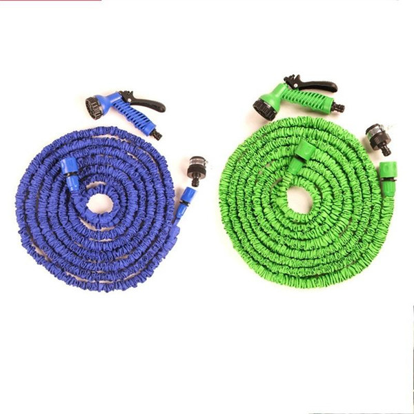 High Pressure Car Wash Blue Green Latex 7.5m25ft Telescopic Expanding Flexible Hose Spray Nozzle Bathroom Faucets Accessories 29bm6 ff