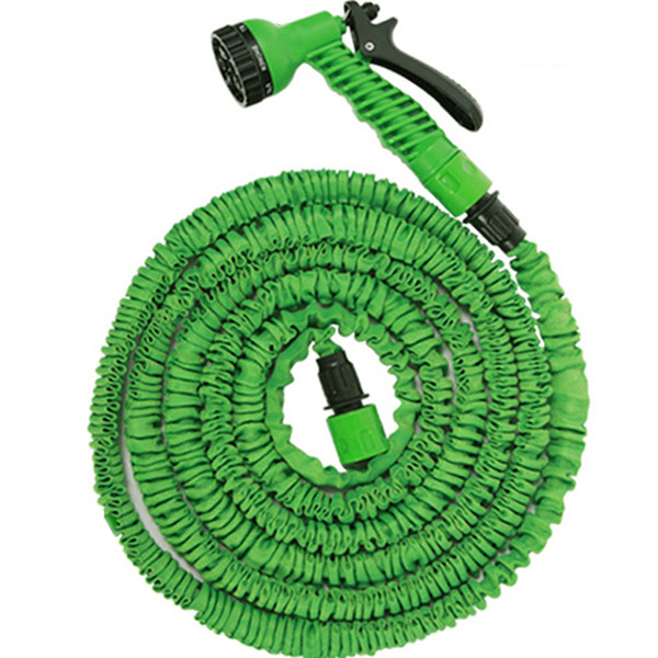 2018 100FT Expandable Flexible Garden Magic Water Hose With Spray Nozzle Head Blue Green with retail box Free Shipping