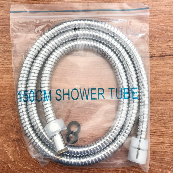 High quality SUS304 stainless steel bath hose chrome plated hand shower water flexible pipe Bathroom tube hose double proof Explosion 1.5m