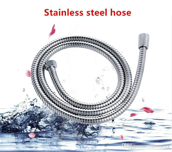 Bathroom Replacement Shower Hose Flexible Plumbing Hose Length1.5M 2M 3M Stainless Steel Chrome Finish Silicon Tube Water Hose Pipe