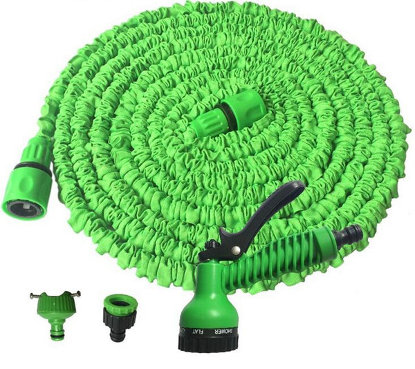 Free shipping Expandable Flexible Hose Green Blue Water Garden Pipe With Spray Nozzle 25FT 50FT 75FT 100FT 125FT 150FT