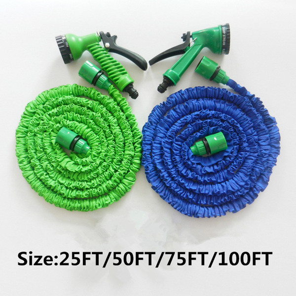 Hoses 25/50/75/100 FT Expandable Garden Water hose Flexible hose With Spray Good Nozzle Head opp bag by wash hose