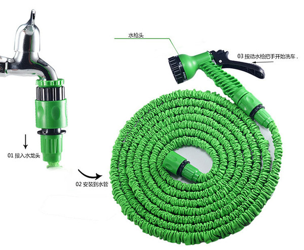 100FT Garden Hose Expandable Magic Flexible Water Hose EU Hose Plastic Hoses Pipe With Spray Gun To Watering