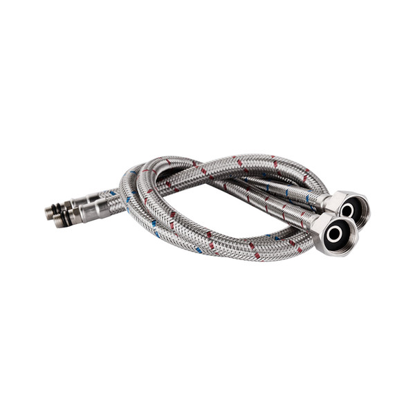 304 stainless steel inlet single cold sink connection braided double head hose