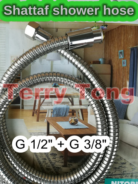 1 piece 100cm (39.5 inches) Toilet Shattaf Shower Hose Stainless Steel Shell Braided Weave Flexible Tube Bathroom Necessity 1/2