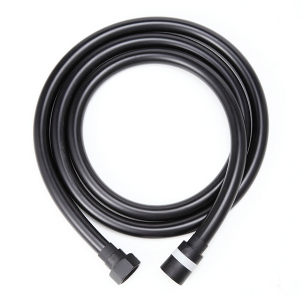 150cm Octagonal PVC Black Wire Thread Black Color Flexible Hose Bathroom Shower Hose Water Hose For Hand Held Shower