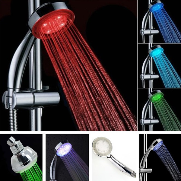 Wholesale Supply LED Luminous Sprinkler Seven Color Flashing Shower Faucet LED Shower Temperature Control Color Change Sprinkler T7I132