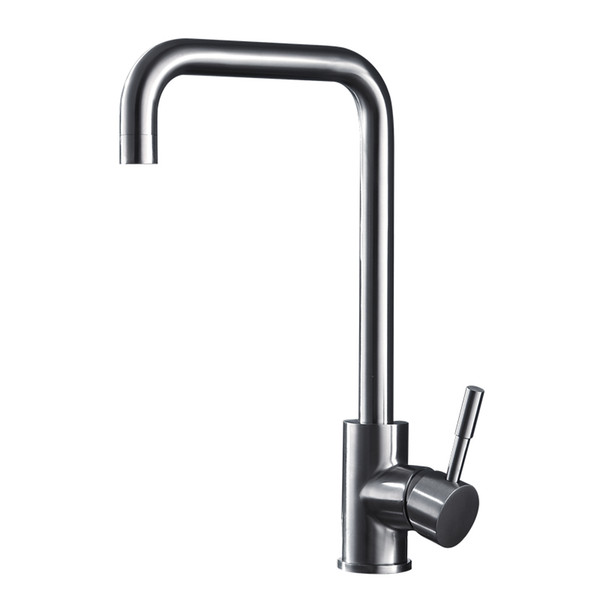 Wholesale- F512 Brush Nickel Stainless Steel torneira Cozinha Kitchen Sink Faucet Bathroom Basin Faucet Modern Design