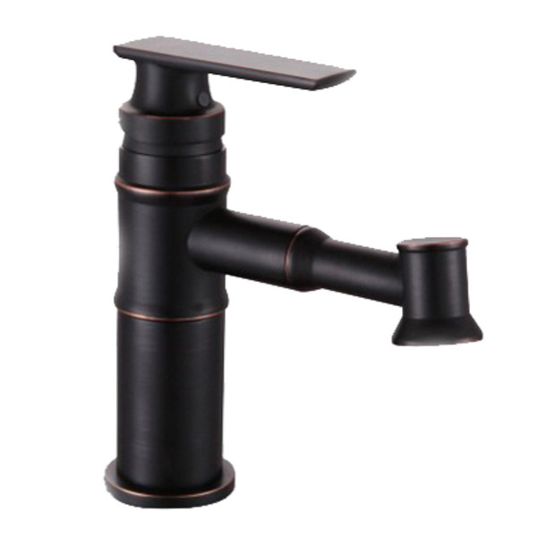 European Kitchen Faucets Antique Black Bathroom Faucet Pull Out Single Handle Single Hole Swivel Sink Tap Hot Cold Deck Mounted