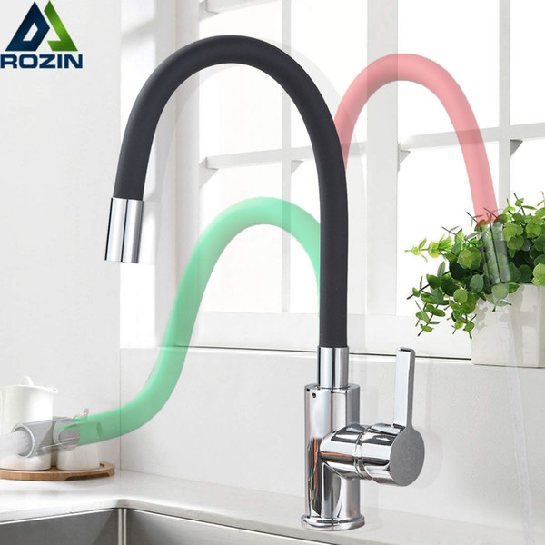 Green Black Pipe Kitchen Faucets Hot And Cold Water Faucets Chrome Basin Sink Tap Mixers Kitchen Faucet Deck Mounted