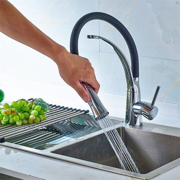 Fast free shiping hot Selling Boutique Full copper valve Kitchen hot and cold faucet KITCHEN sink mixing valve