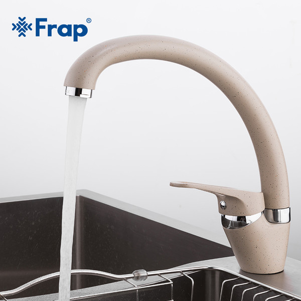 FRAP Brass 5 color Kitchen sink faucet Mixer Cold And Hot Single Handle Swivel Spout Kitchen Water Sink Mixer Tap Faucets F4113