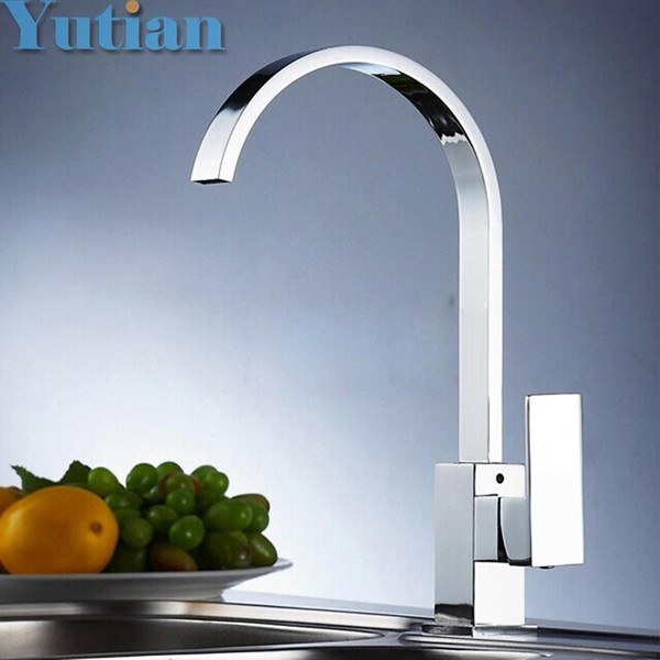 Wholesale- Free shipping ,Brass Quality Guarantee! kitchen sink tap ,kitchen mixer,square swivel Kitchen Faucets,torneira YT-6036