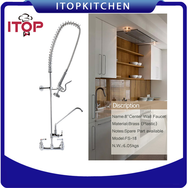 8'' Center Wall Mounted Faucet Kitchen Tap Water Faucet Brass