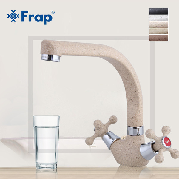 Frap Multicolor Spray painting Kitchen sink Faucet Cold and Hot Water Mixer Tap crane torneira Double Handle 360 Rotation F5408