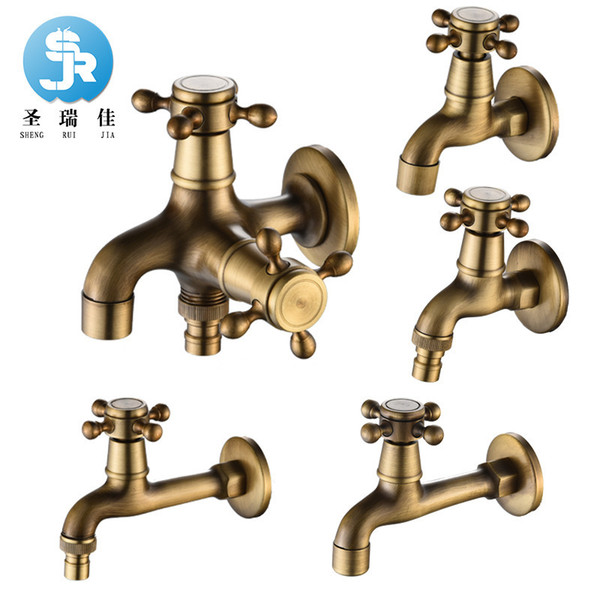 To Fake Something Antique Washing Machine Faucet European Restore Ancient Ways Single Cold Full Copper Water Tap Mop Pool Lengthen Faucet