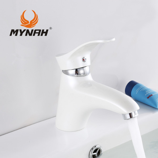 MYNAH Russia free shipping New arrival high quality white Kitchen Faucet Classic Style Basin Faucet M1001J