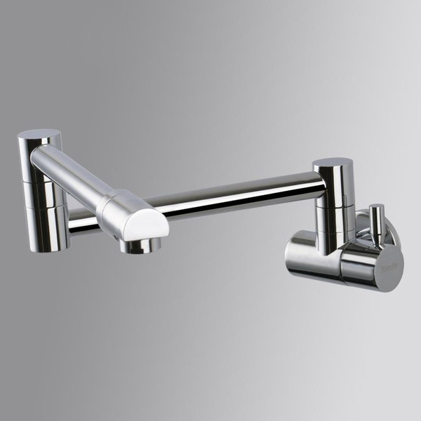 Wall Mount Single Handle Folding Stretch Kitchen Sink Faucet Cold Water One Hole Water Taps Chrome Finish CT166