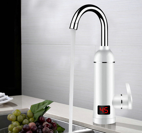 Free ship home use fast heat electric tap 5s rapid heating water faucet Electric heating faucet 220v 3000w hot tap faucet with led