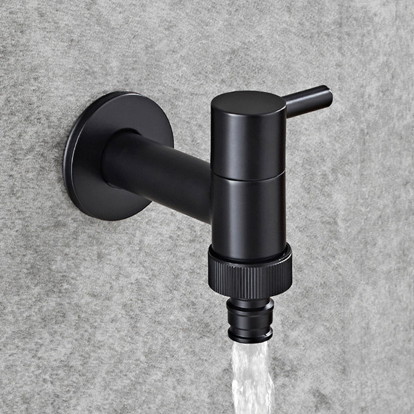 Black Oil Washing Machine Faucet Copper Bathroom Corner Faucet Tap Single Cold Garden Faucet Outdoor Mixer Small Tap