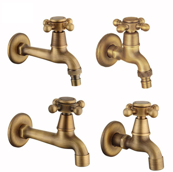 High Quality washing machine mop pool faucet length OR Short European retro copperLaundry & Utility Faucets kitchen supplies