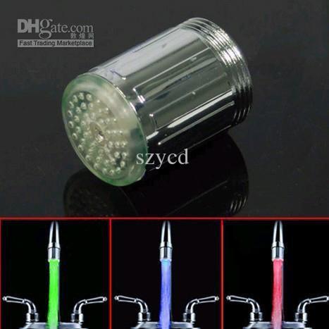 Hot!Temperature Sensor 3 COLORS Water-Tap Faucet RGB Glow Shower LED Light