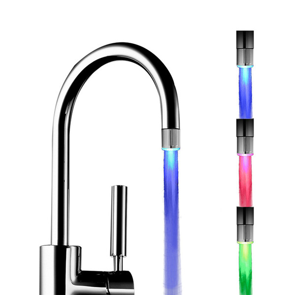 Hight Quality LED Multi Colors Faucet Light watersaving Glow Shower Stream Tap Kitchen Bathroom Led Aerators by T-XINRONG