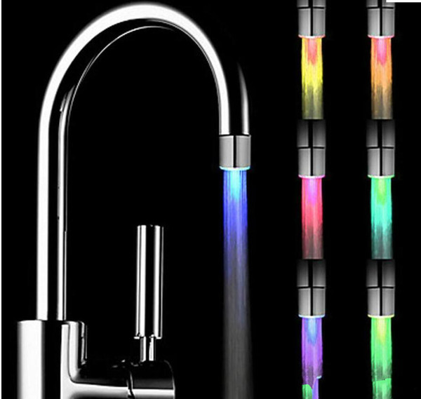 ISHOWTIENDA LED Light Water Faucet Tap Heads RGB Glow LED Shower Stream Bathroom Shower faucet 7 Color Changing