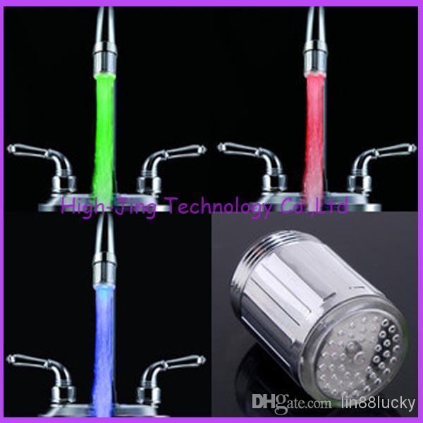 Fashion Water Glow LED Faucet Stream Light Temperature Sensor Safety Environmental Protection Shower led tap lights