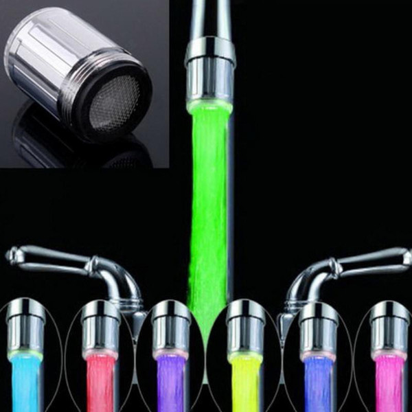 LED Water Faucet Light Colorful Changing Glow Shower Head Kitchen Tap Aerators New