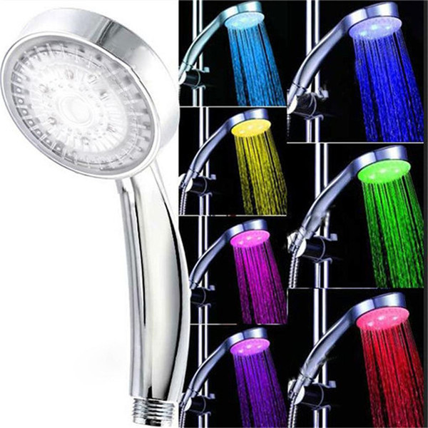 4 LED Shower Head Faucet Light 7 Colors Change Bathtub Glow Shower Light 1pc Bathroom Accessories