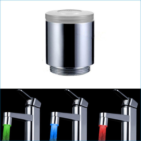 Color Faucet Light,Thermostat tri-color light-emitting,led faucet adapter,led tap light,J14187