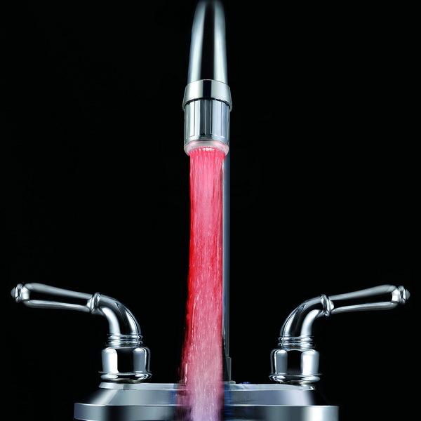 Colorful Change Faucets Light Colorful LED Water Faucet Stream Lights Glowing Discoloration Tap Lamps Smooth Factory Direct 7 8rb R