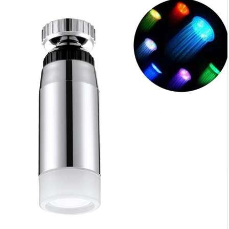 Temperature controlled LED Faucet Light Water sensor Glow Shower 7 colors changing Aerator