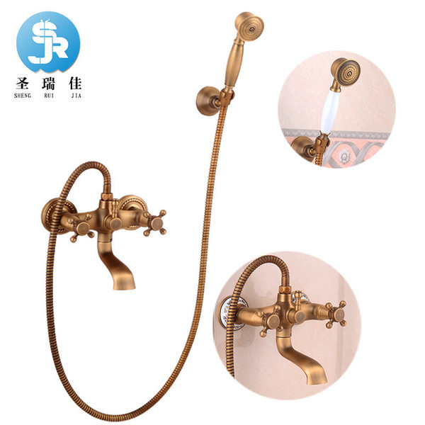 Ware To Fake Something Antique Shower Hold Shower Nozzle Restore Ancient Ways Get Wet In The Rain Hand Spraying Decoration Sprinkle Suit