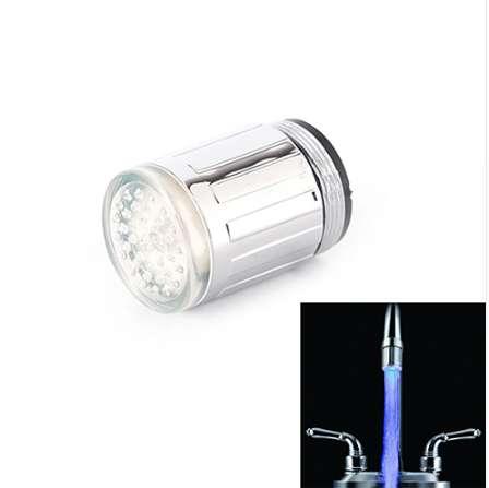 Kitchen Tap Aerators Blue LED Water Faucet Light Glowing Shower Head