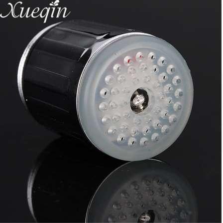 Xueqin RGB LED Light Temperature Sensor Water Faucet Tap Heads Glow Shower Stream Bathroom Shower Faucet