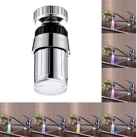 Bathroom Kitchen Sink tools 7Color Change Water Glow Water Stream Shower LED Faucet Taps Light jan18