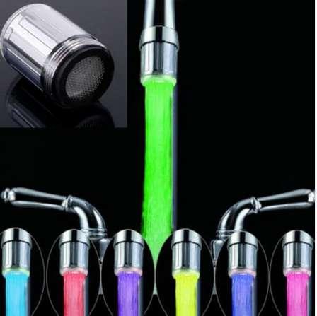 New LED Water Faucet Light Color Changing Glow Shower Head Kitchen Tap Aerators