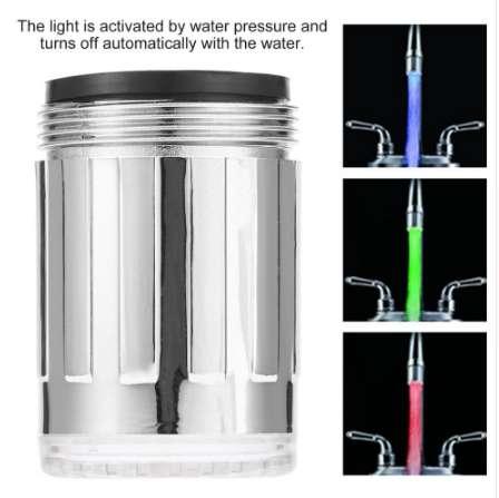 LED Water Faucet Light 7 Colors Changing waterfall Glow Shower Stream Tap universal adapter Kitchen Bathroom Accessories