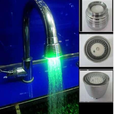 HOT 1PCS 7 Colors Chang LED Water Faucet Light Glow Shower Stream Tap For Bathroom Kitchen Accessories