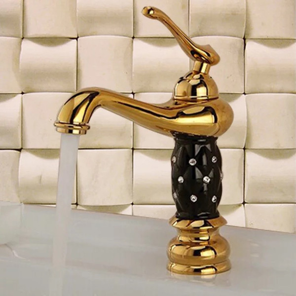 Basin Faucets Black diamond Copper Bathroom Faucet Mixer Vintage Hot And Cold Cock Wash Basin Mixer Tap Sink Single Handle Crane