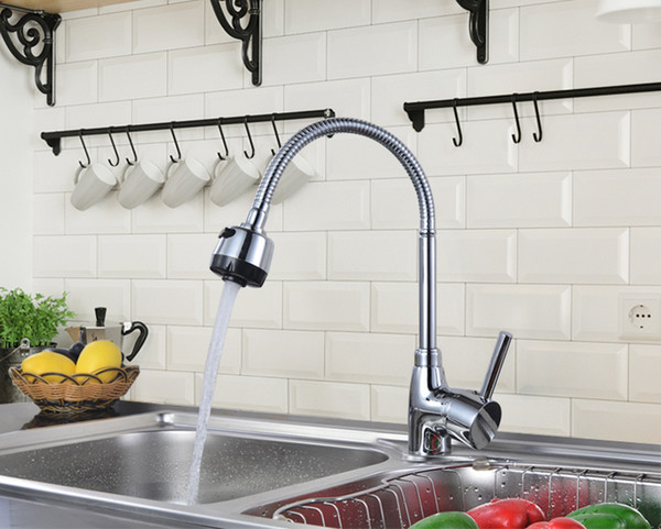 Solid Brass Kitchen Mixer Cold and Hot Kitchen Tap Single Hole Water Tap Kitchen Faucet Torneira Cozinha