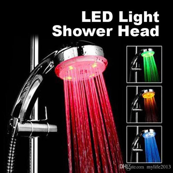 7 Color Changing LED Light Shower Head Faucet Water Saving Round Single Showerhead Bath Sprinkler- AJI-450