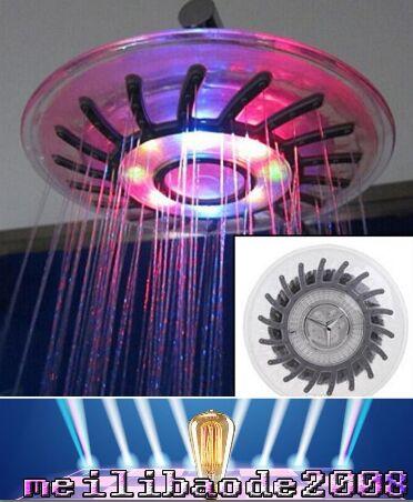 2016 LED Shower head Wall Mount Rainfall overhead Showerhead Shower Head with Build-in LED Light 4 Mixed-color/ Single color/7 colors MYY