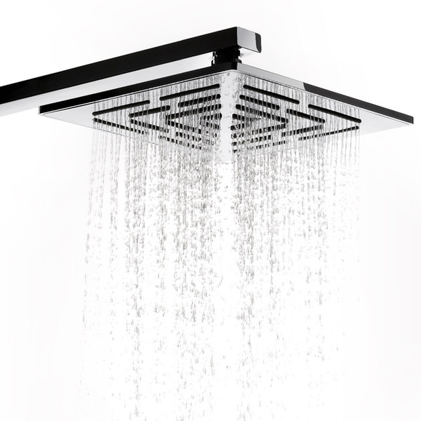 12 Inch (30 CM) Stainless Steel Square Rain Shower Head. 556 Holes Water Out Rainfall Showerheads (Not Including Shower Arm)